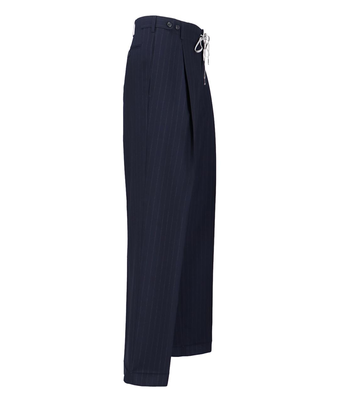 MAISON MARGIELA Синие шерстяные повседневные брюки, фото 3