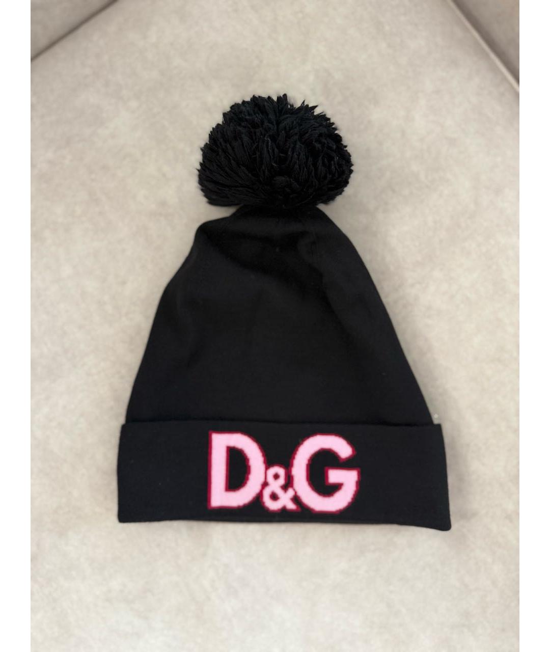 DOLCE&GABBANA Черная шерстяная шапка, фото 2