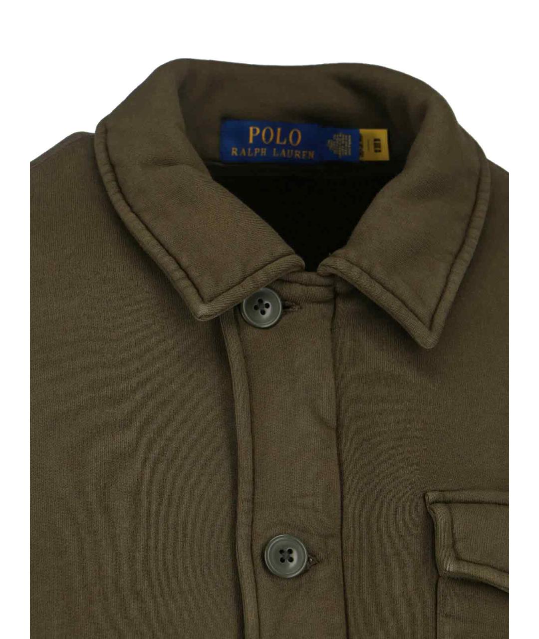 POLO RALPH LAUREN Зеленый хлопковый джемпер / свитер, фото 4
