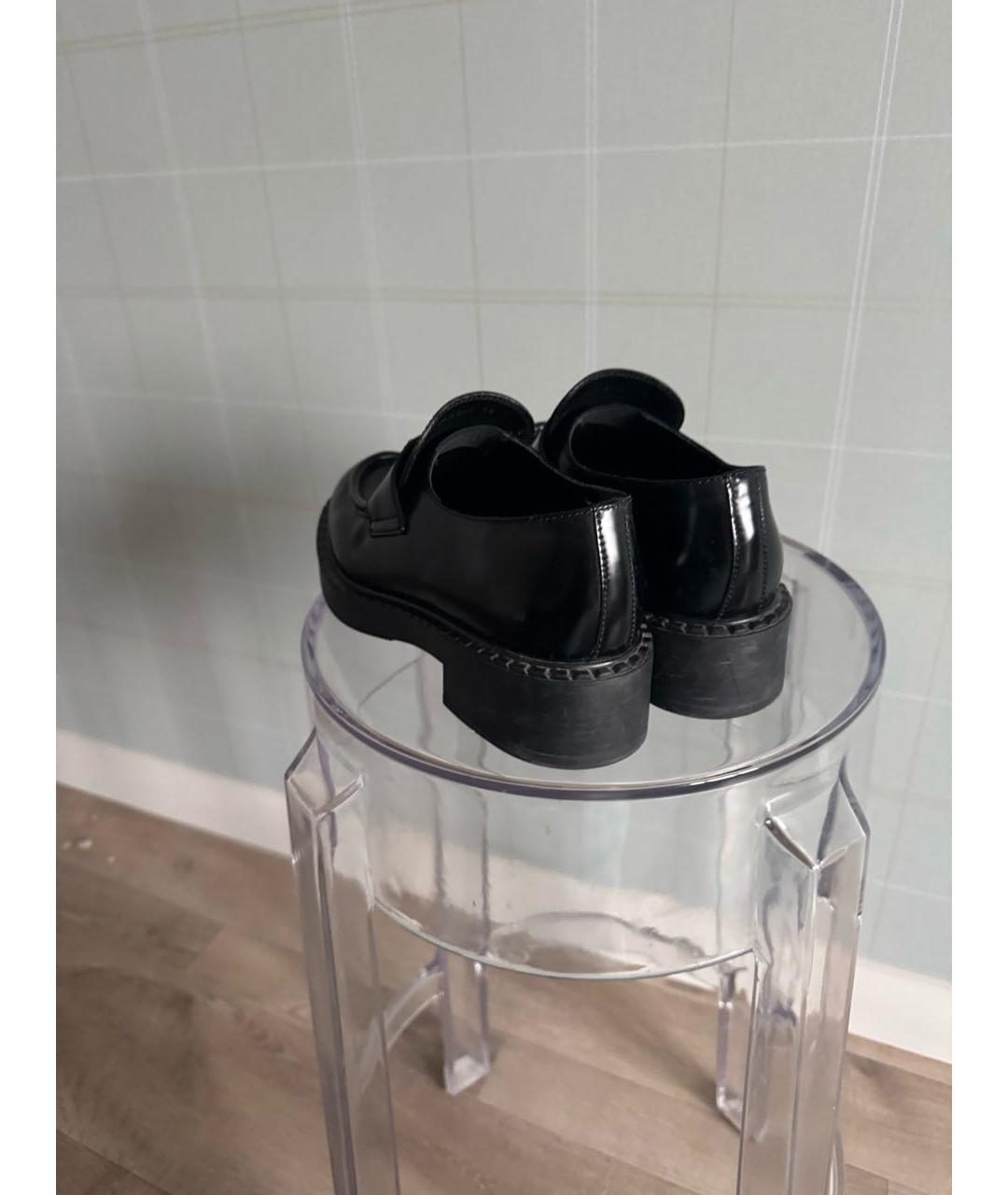 PRADA Черные кожаные лоферы, фото 4