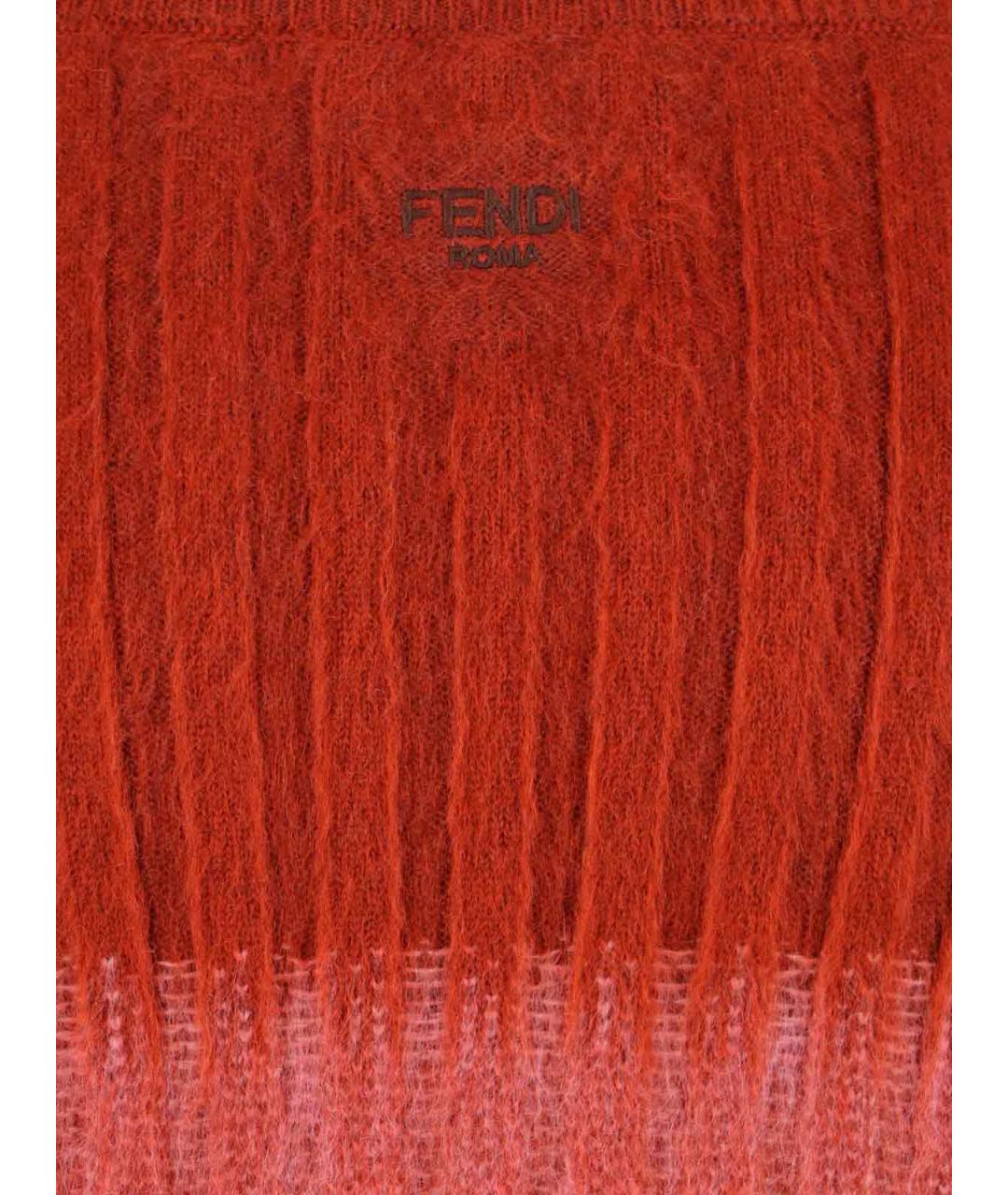 FENDI Мульти шерстяная юбка миди, фото 4