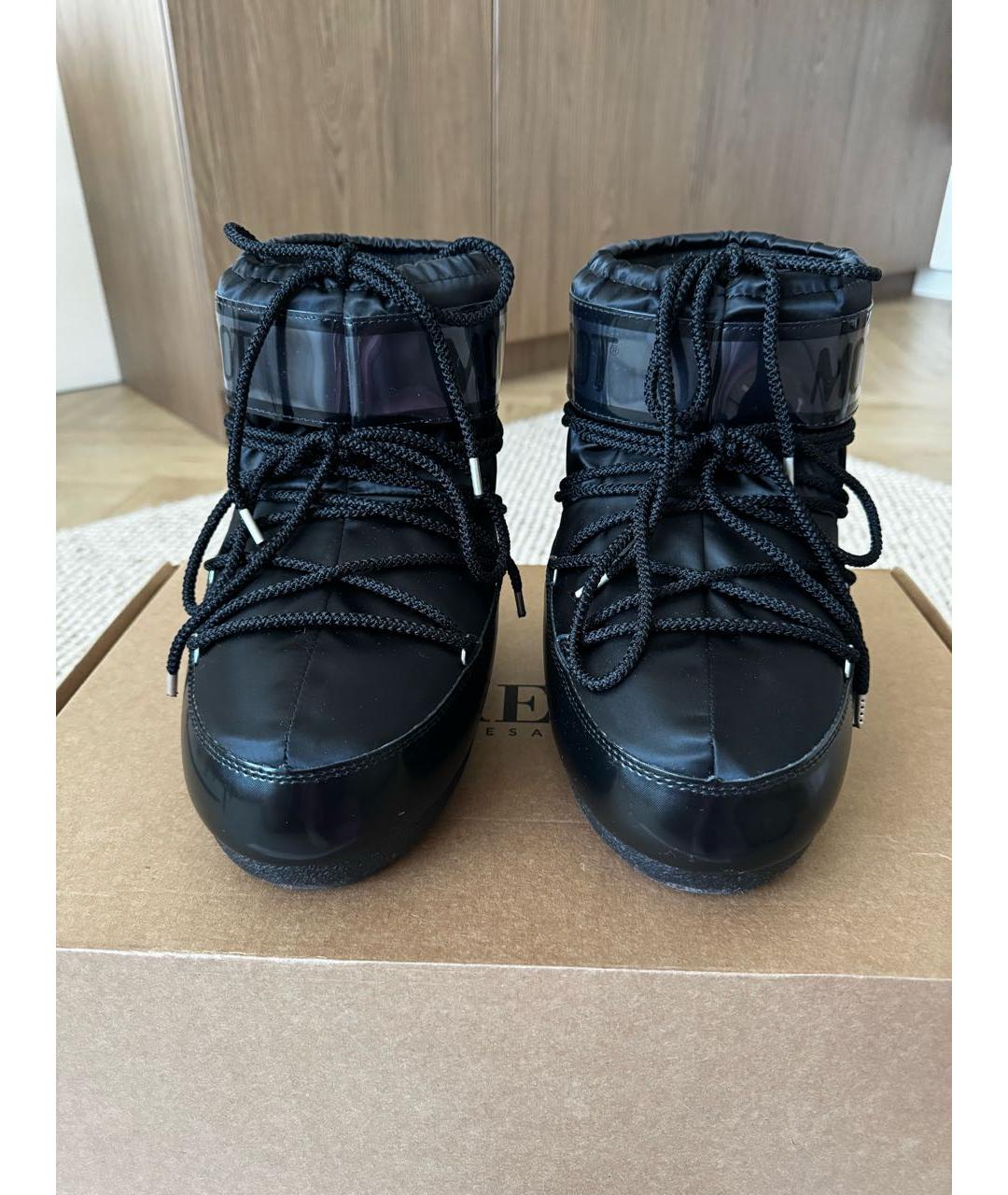 MOON BOOT Черные ботинки из лакированной кожи, фото 2
