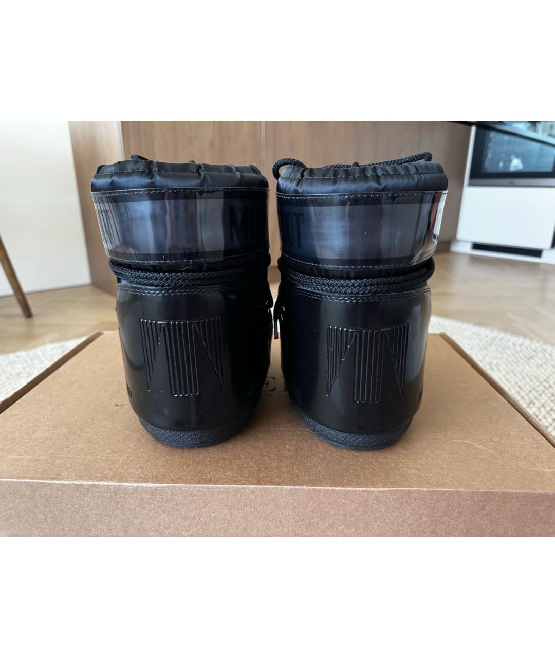 MOON BOOT Черные ботинки из лакированной кожи, фото 3