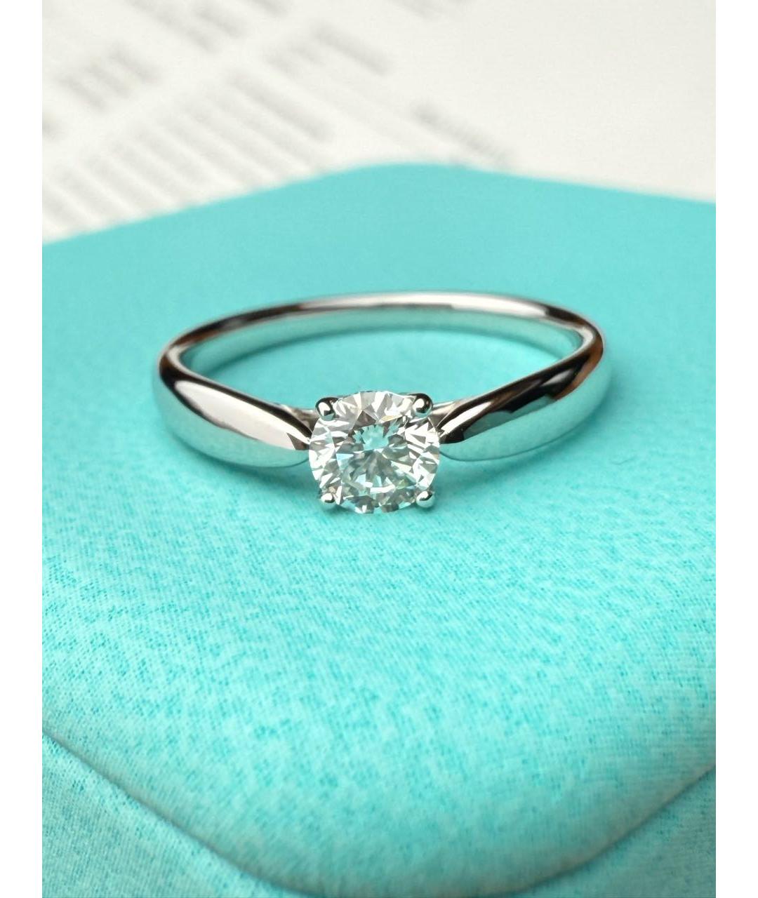TIFFANY&CO Белое платиновое кольцо, фото 5