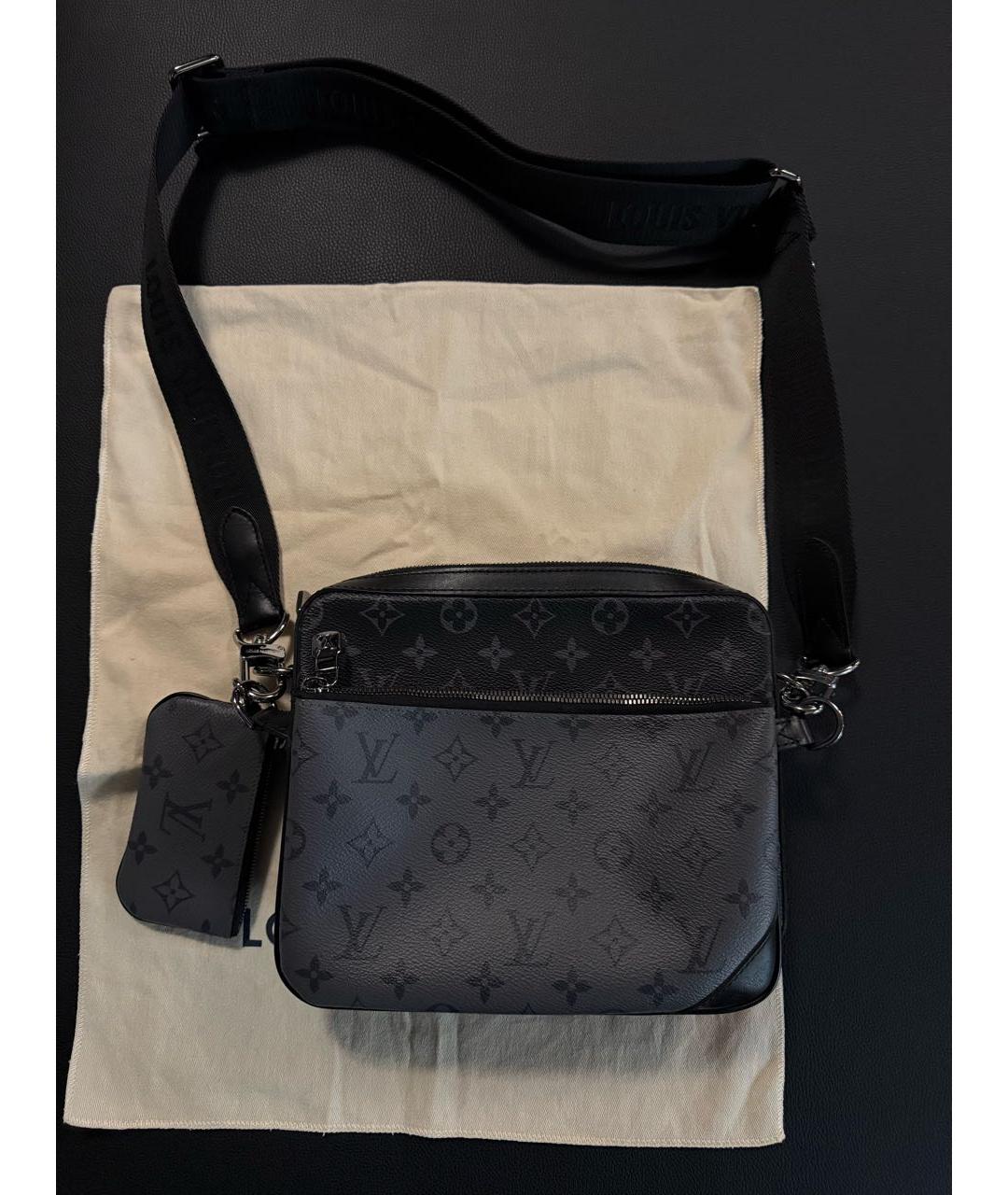 LOUIS VUITTON Антрацитовая сумка на плечо, фото 7