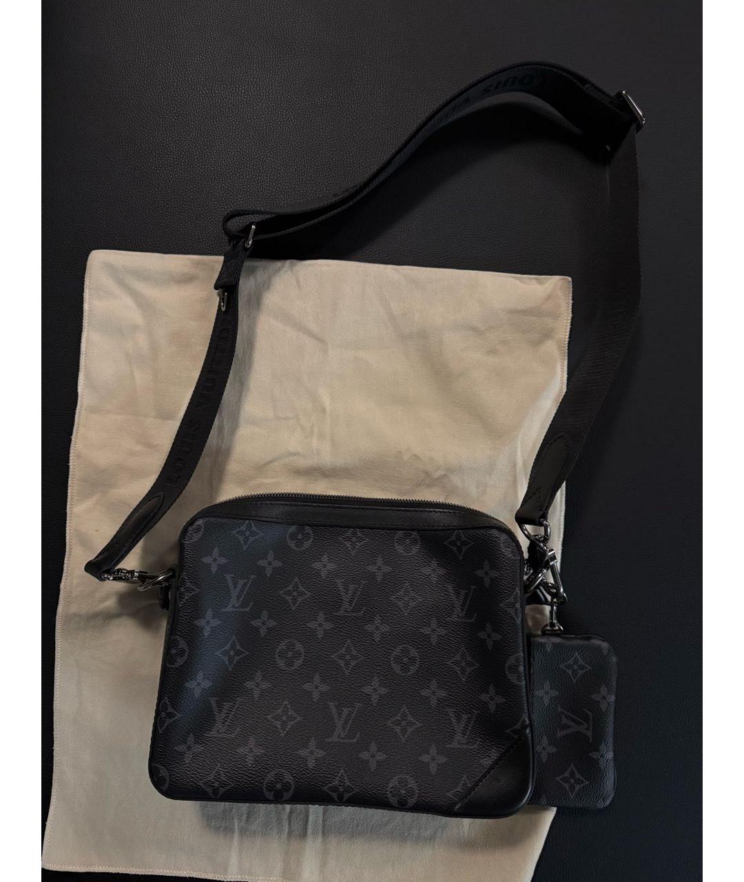 LOUIS VUITTON Антрацитовая сумка на плечо, фото 2