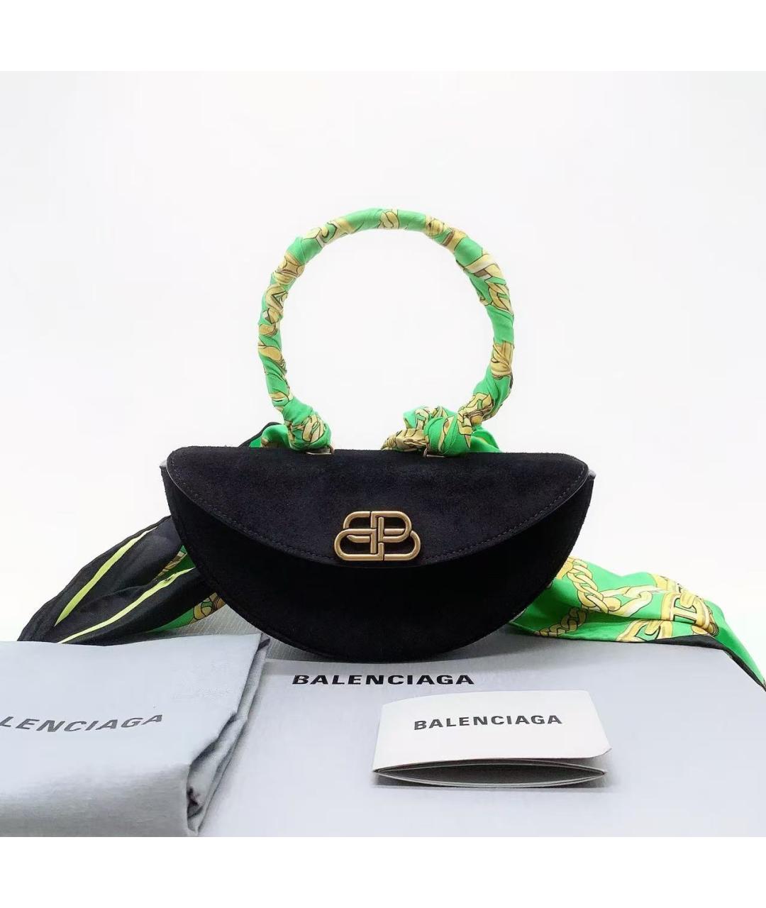 BALENCIAGA Черная кожаная сумка с короткими ручками, фото 3