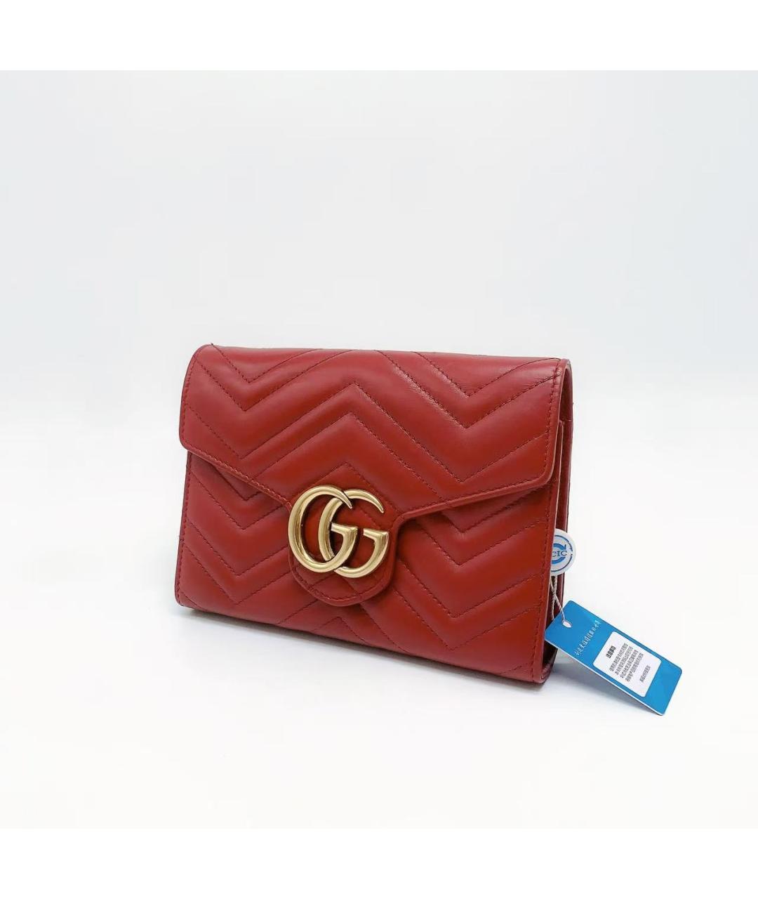 GUCCI Красная кожаная сумка через плечо, фото 4