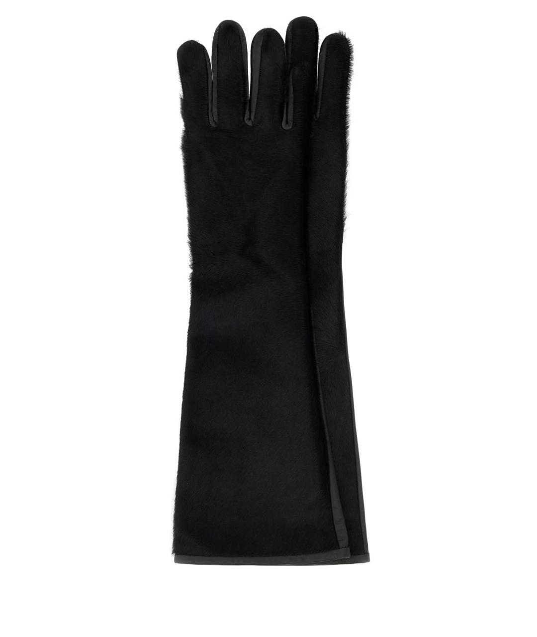 LOULOU STUDIO Черные кожаные перчатки, фото 1