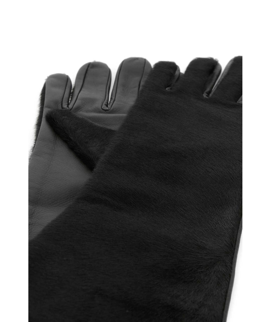LOULOU STUDIO Черные кожаные перчатки, фото 2