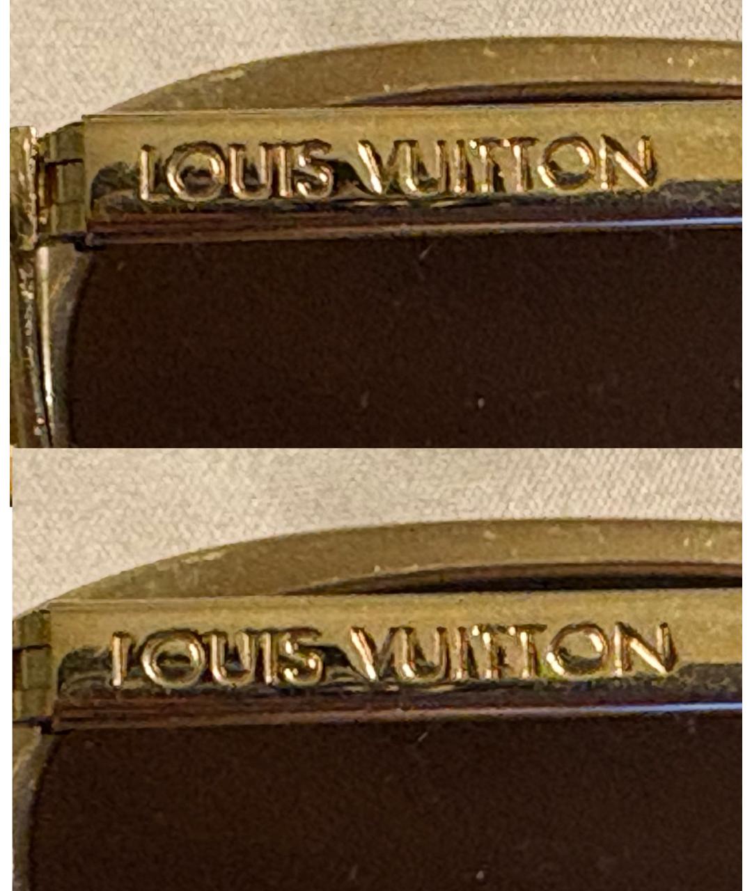 LOUIS VUITTON Золотые металлические солнцезащитные очки, фото 9