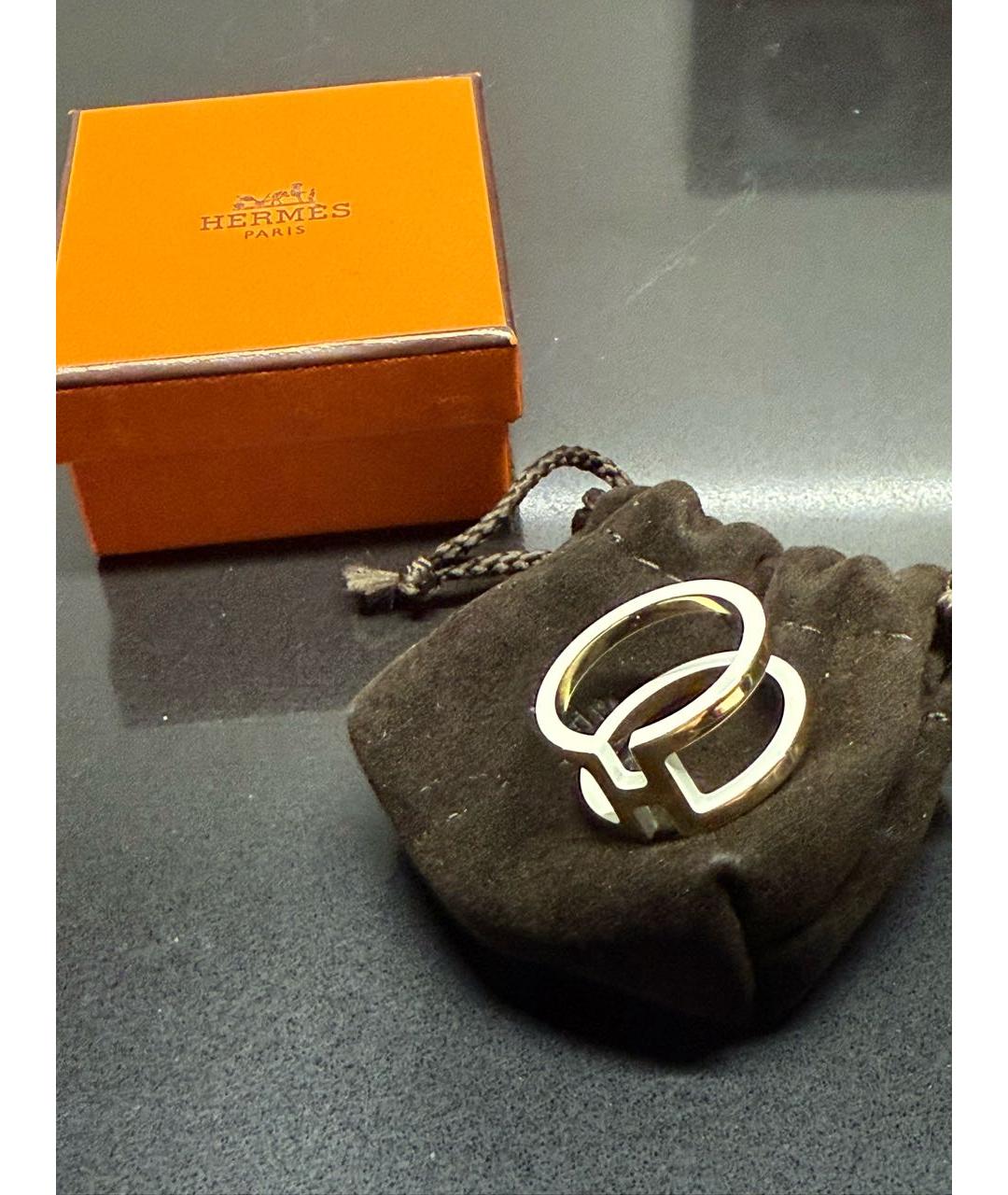 HERMES Серебряное латунное кольцо, фото 3