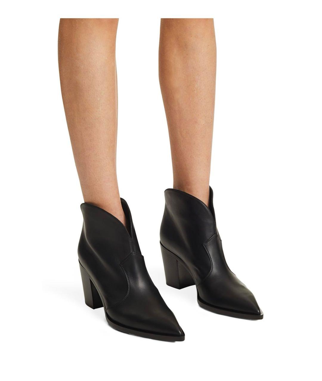 GIANVITO ROSSI Черные кожаные ботильоны, фото 7