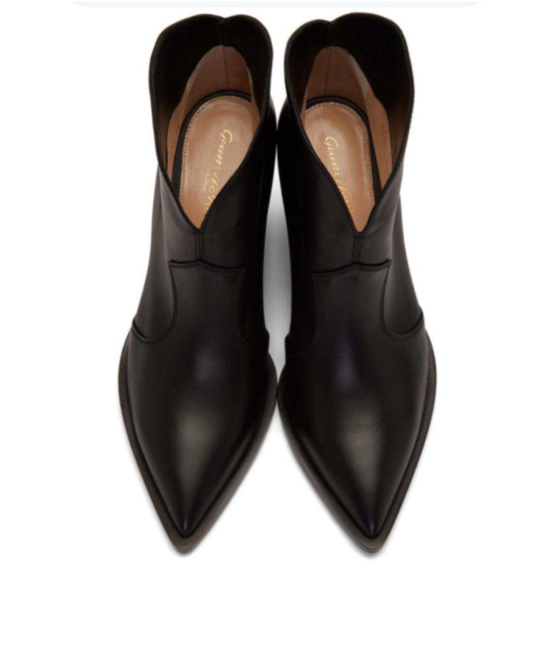 GIANVITO ROSSI Черные кожаные ботильоны, фото 3