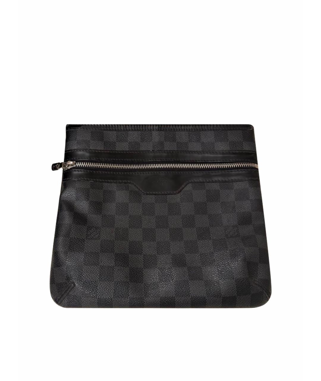 LOUIS VUITTON Черная кожаная сумка на плечо, фото 1