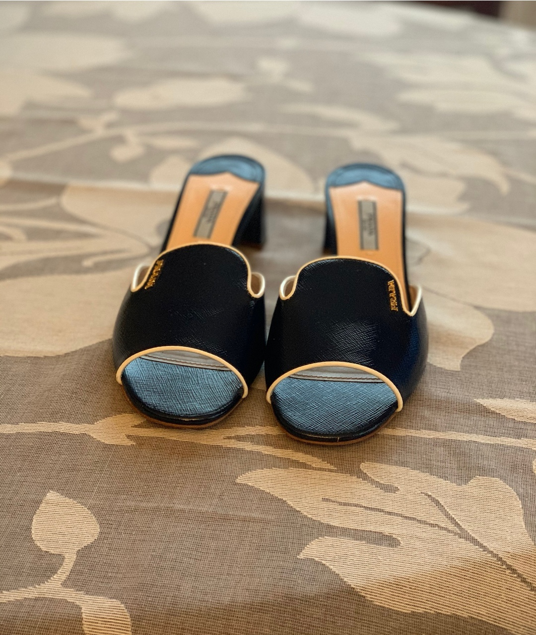 PRADA Синие кожаные сандалии, фото 2