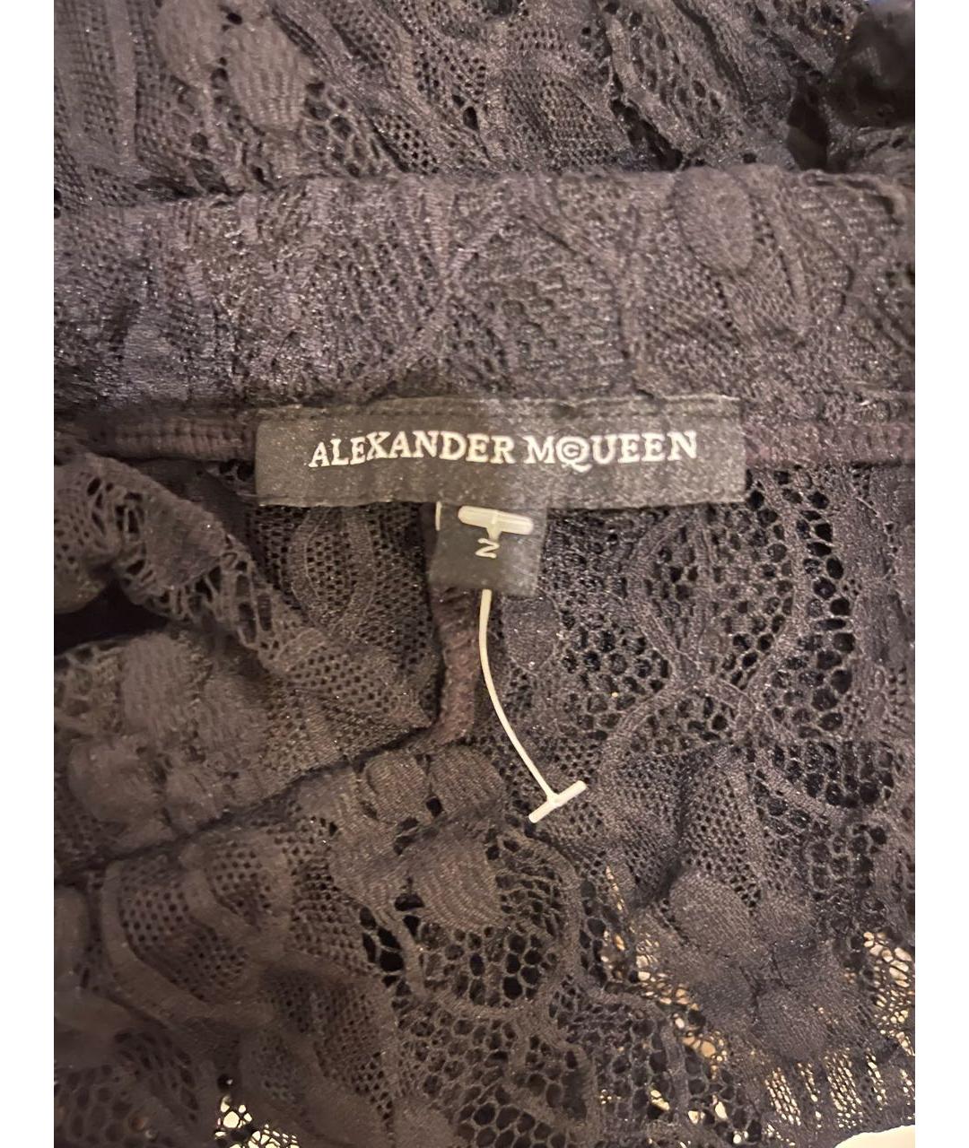 ALEXANDER MCQUEEN Черные кружевные леггинсы и велосипедки, фото 3