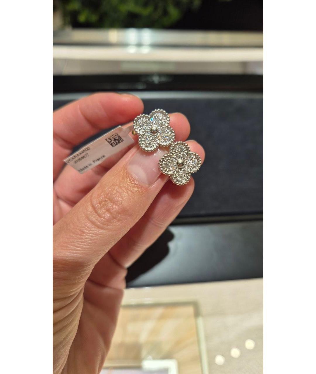 VAN CLEEF & ARPELS Серебряные серьги из белого золота, фото 2