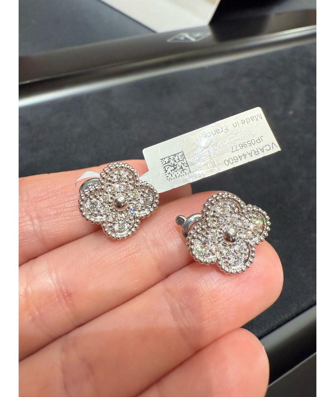 VAN CLEEF & ARPELS Серебряные серьги из белого золота, фото 3