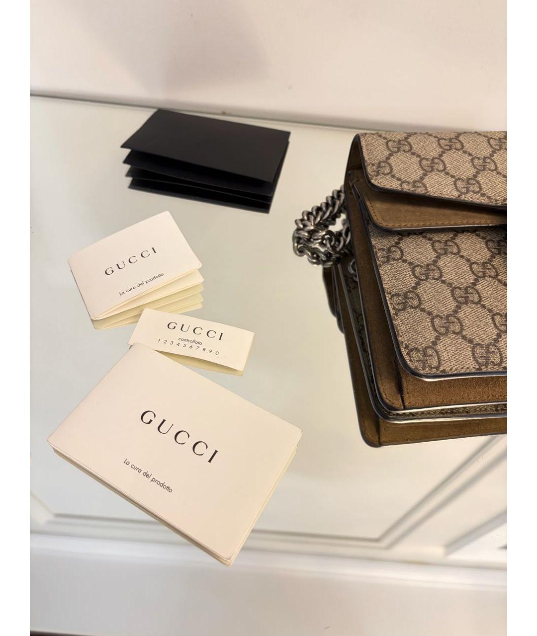 GUCCI Бежевая сумка через плечо из лакированной кожи, фото 7