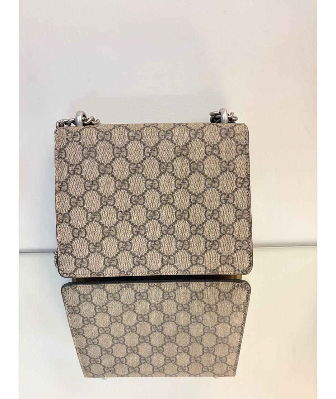 GUCCI Бежевая сумка через плечо из лакированной кожи, фото 3