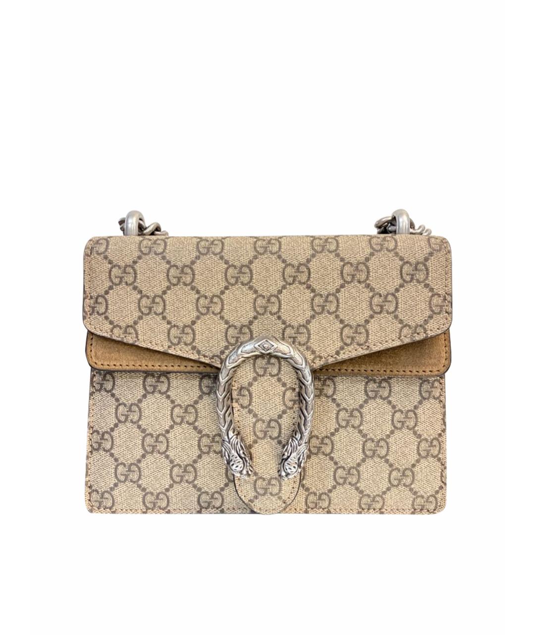 GUCCI Бежевая сумка через плечо из лакированной кожи, фото 1