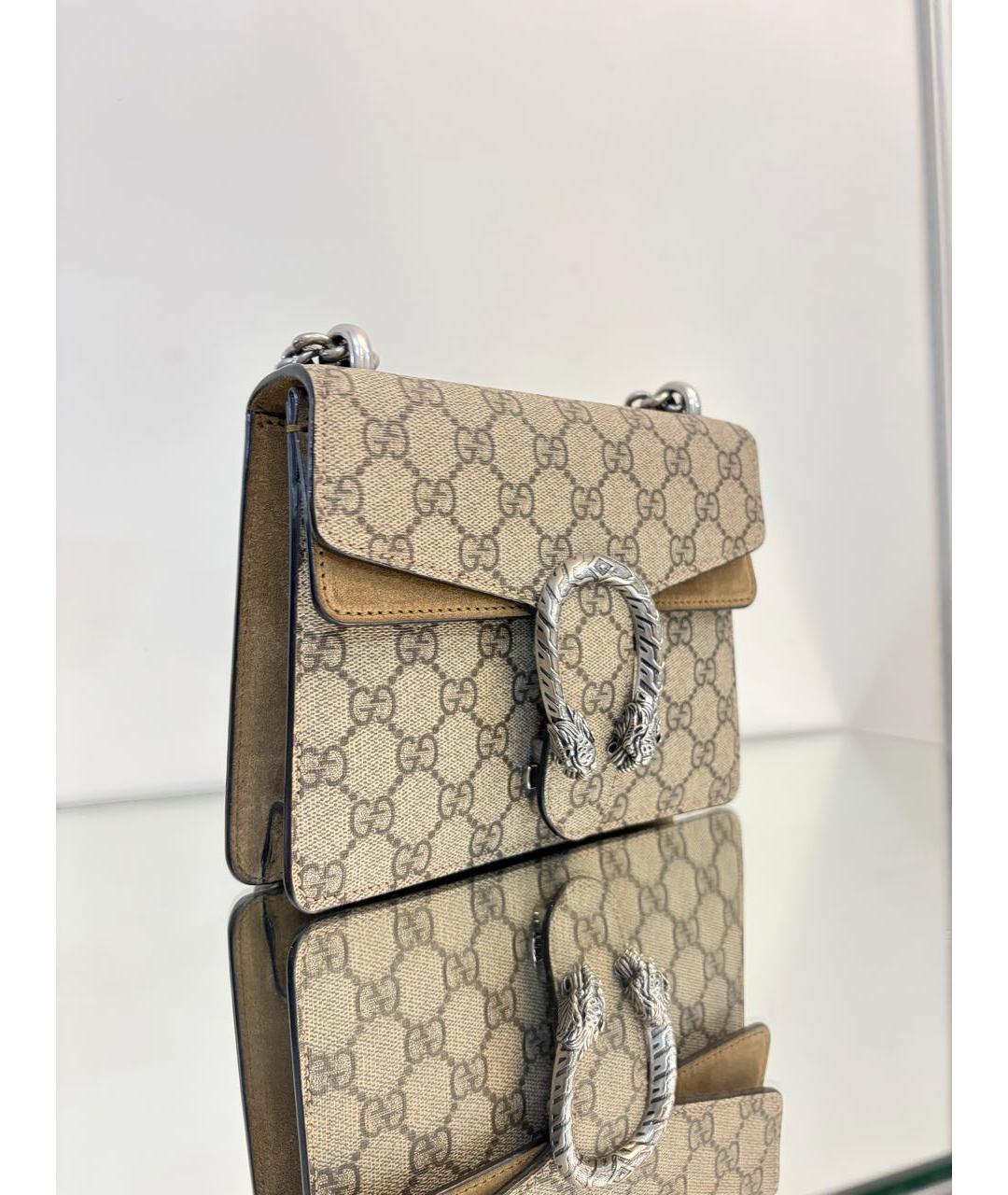 GUCCI Бежевая сумка через плечо из лакированной кожи, фото 2