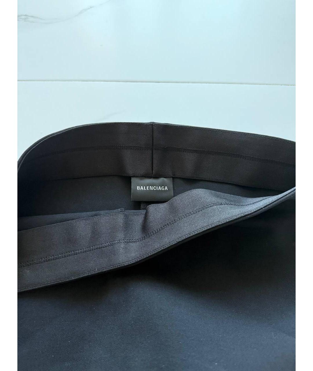 BALENCIAGA Черная полиэстеровая юбка-шорты, фото 2