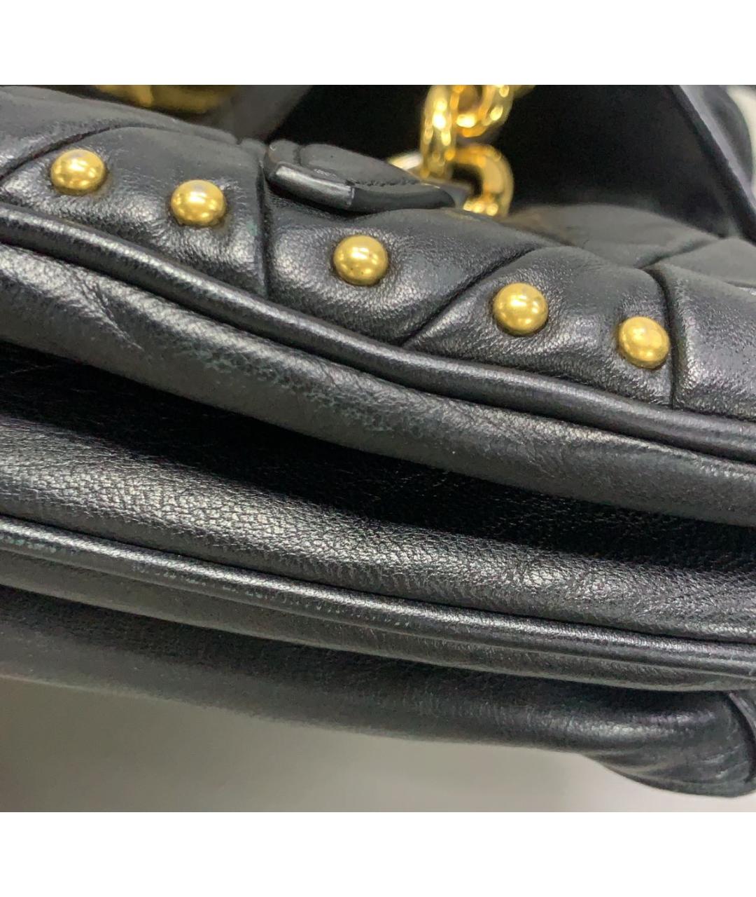 MIU MIU Черная кожаная сумка через плечо, фото 5