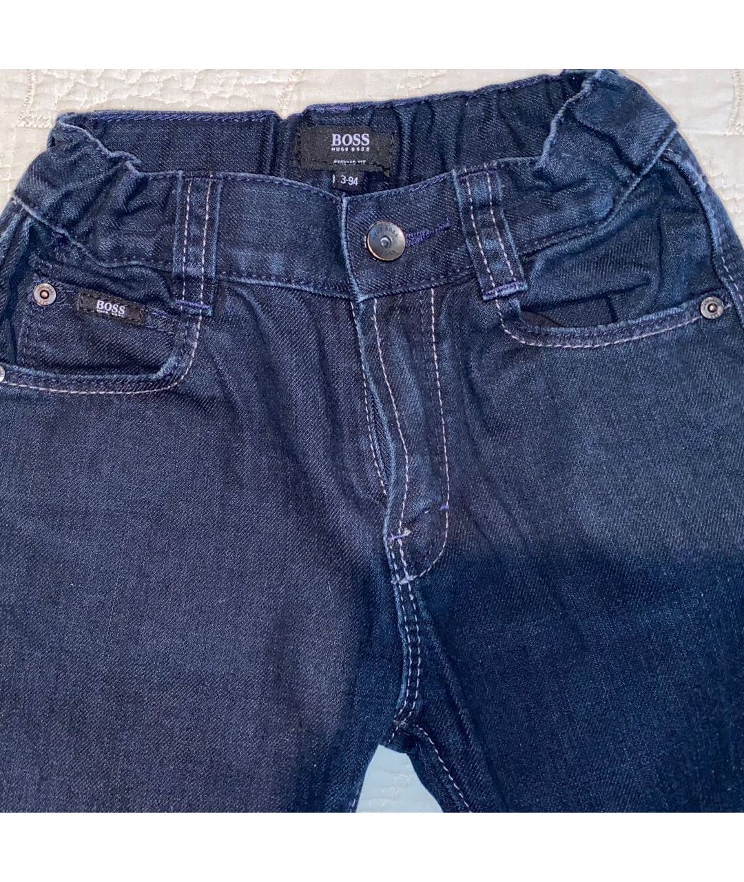 HUGO BOSS Темно-синие деним детские джинсы, фото 3
