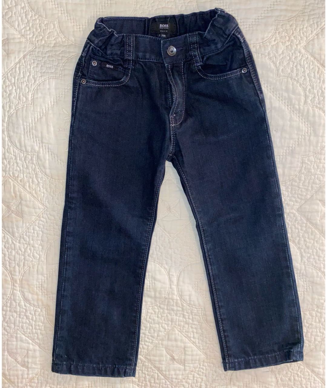 HUGO BOSS Темно-синие деним детские джинсы, фото 6
