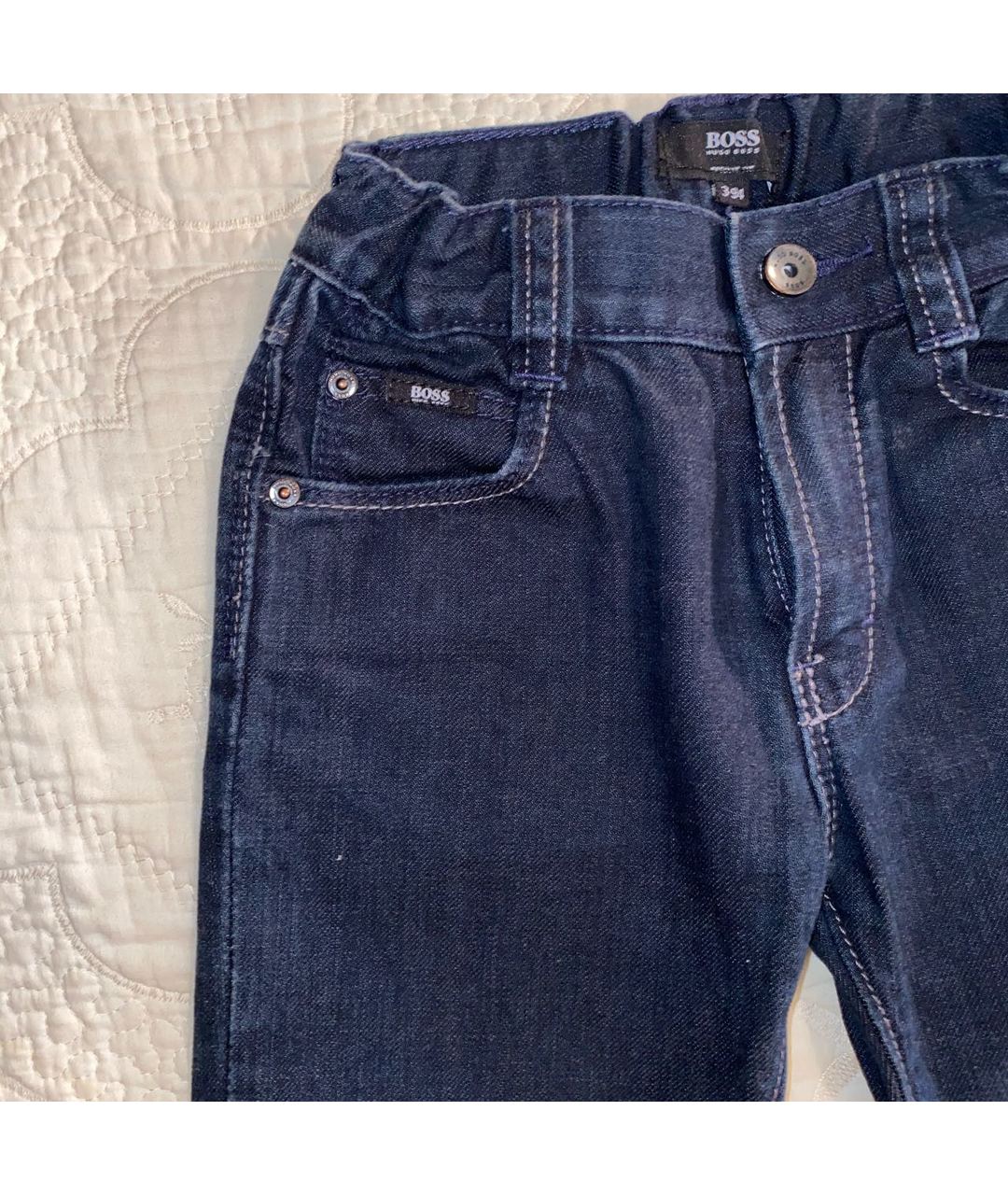 HUGO BOSS Темно-синие деним детские джинсы, фото 5