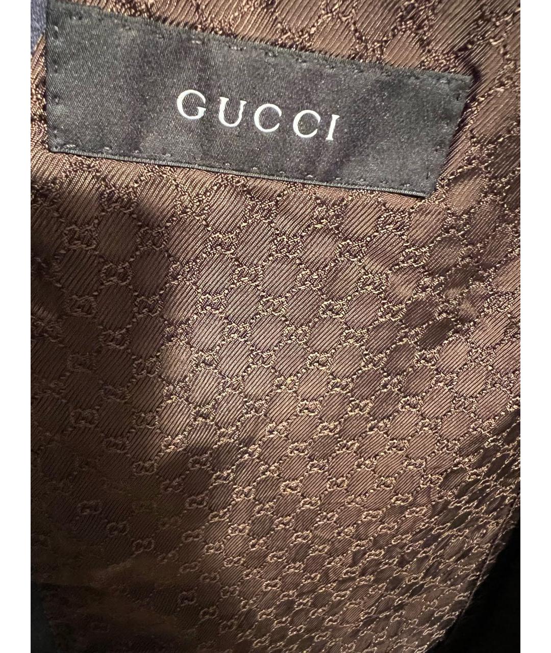 GUCCI Темно-синий хлопковый пиджак, фото 3