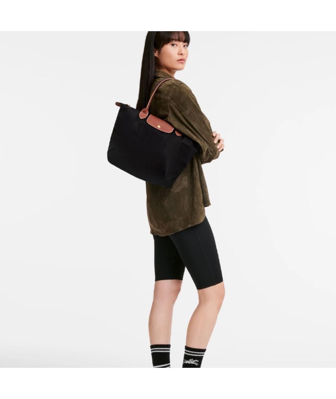 LONGCHAMP Черная сумка тоут, фото 2