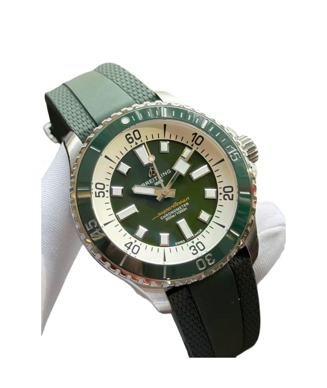 BREITLING Зеленые часы, фото 6