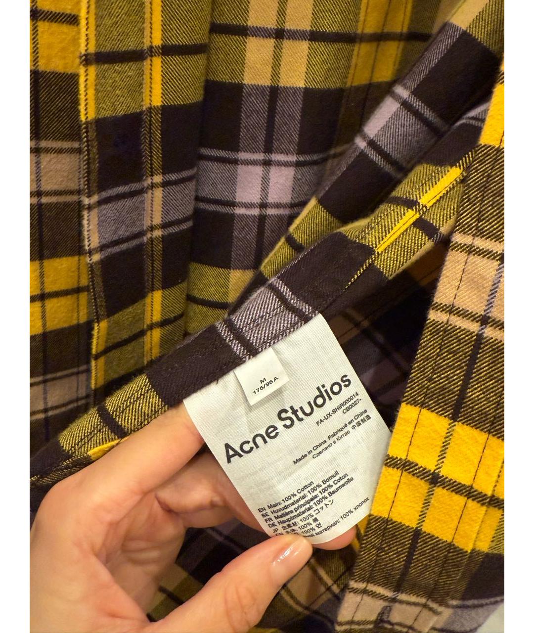 ACNE STUDIOS Мульти хлопковая кэжуал рубашка, фото 5