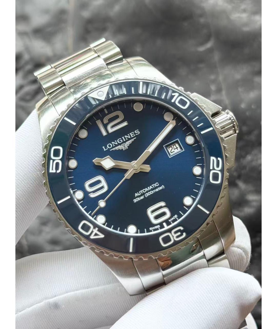 LONGINES Синие часы, фото 2