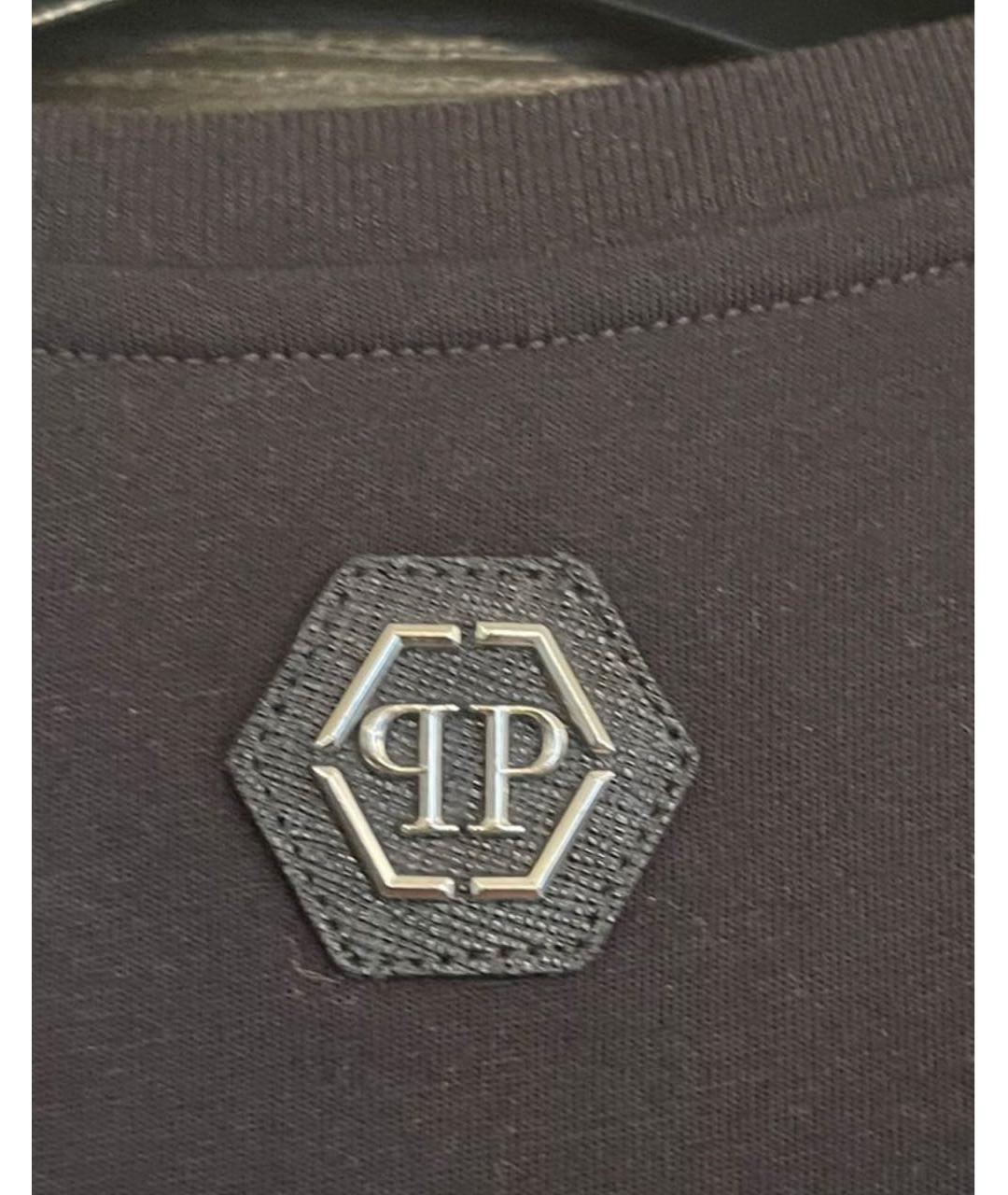 PHILIPP PLEIN Черная хлопковая футболка, фото 5