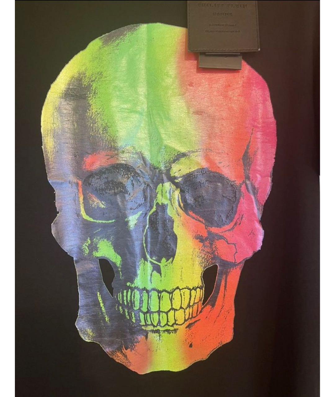 PHILIPP PLEIN Черная хлопковая футболка, фото 3