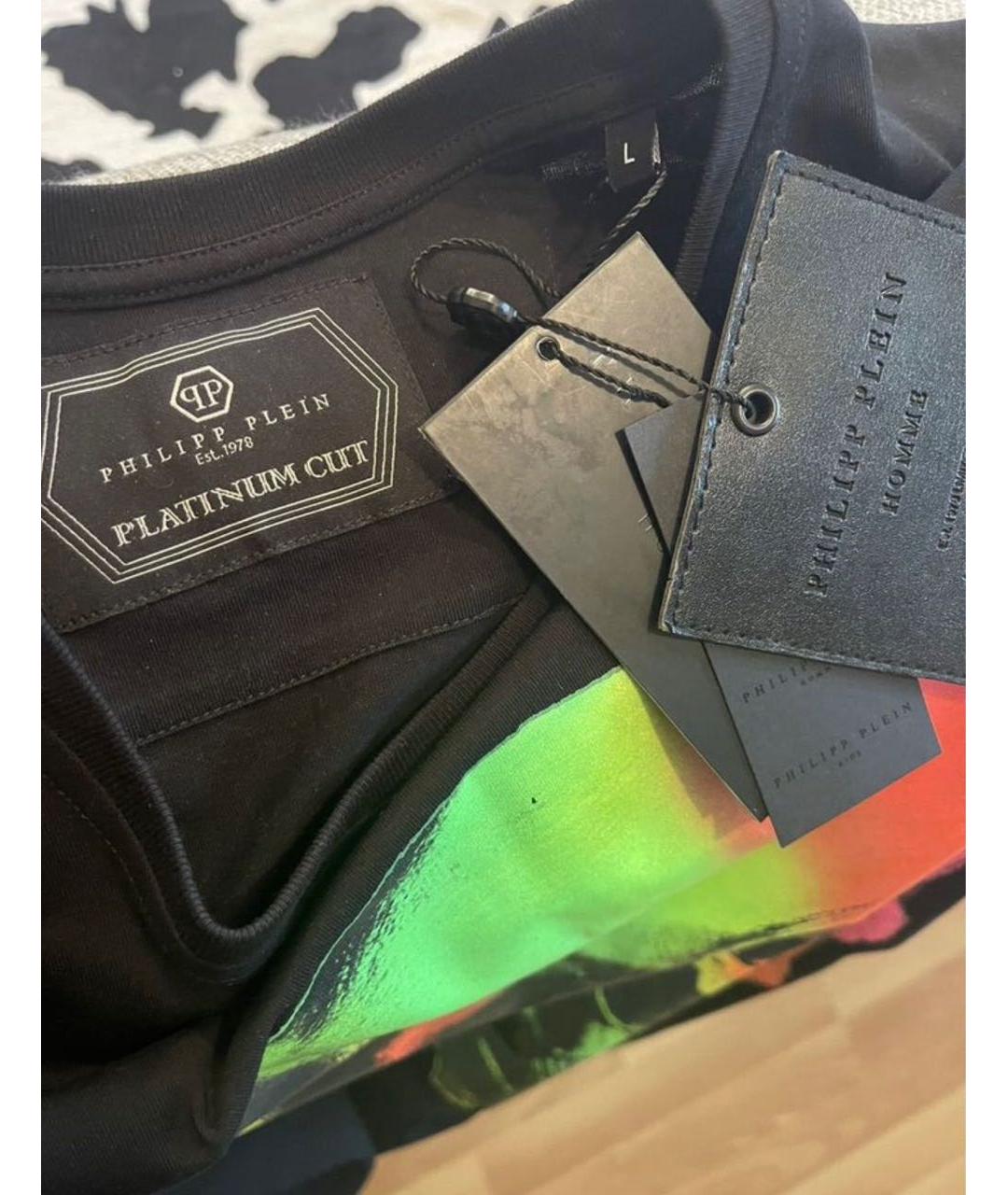 PHILIPP PLEIN Черная хлопковая футболка, фото 8