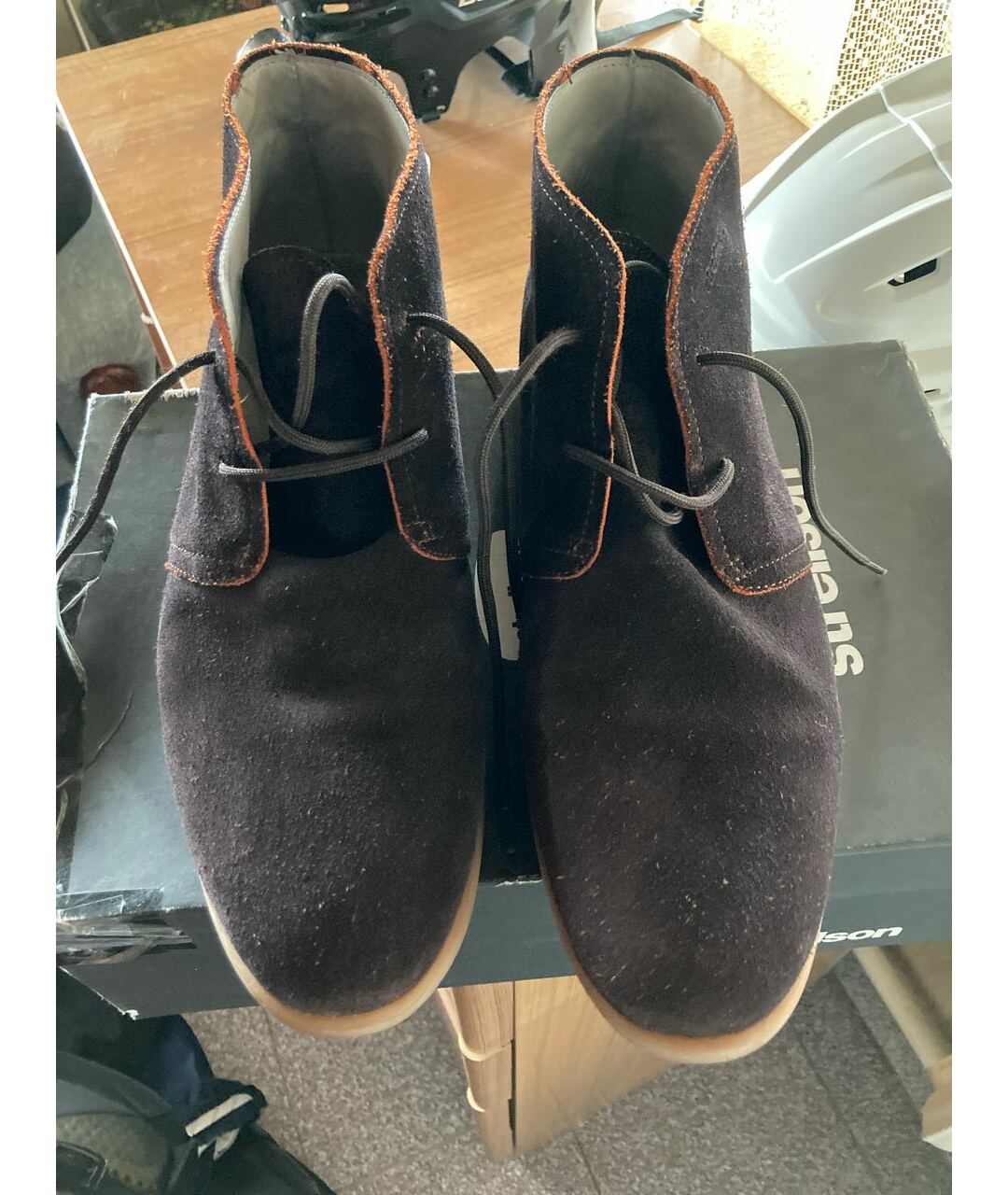 STRELLSON Темно-синие замшевые высокие ботинки, фото 2