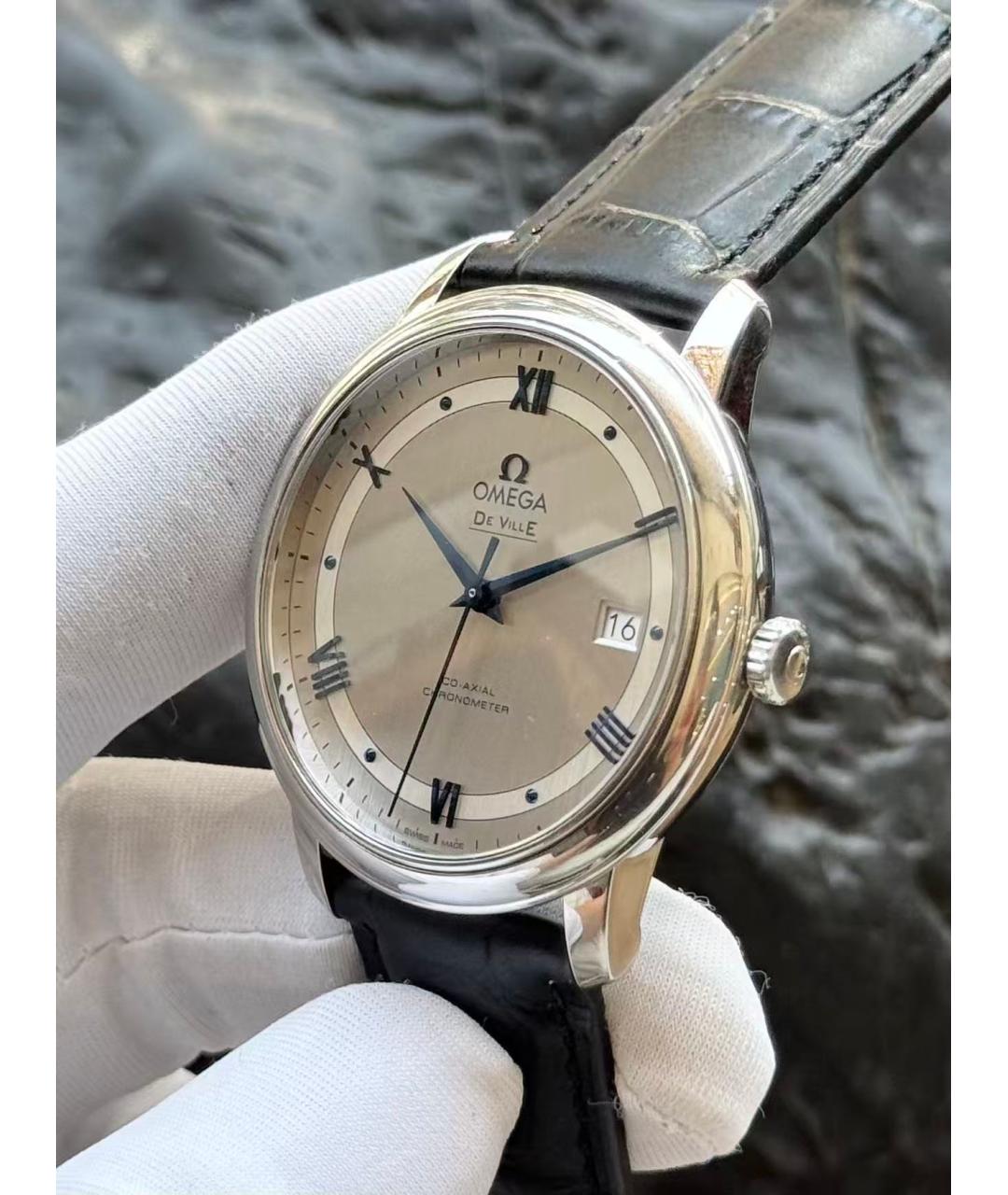 OMEGA Серебряные часы, фото 4