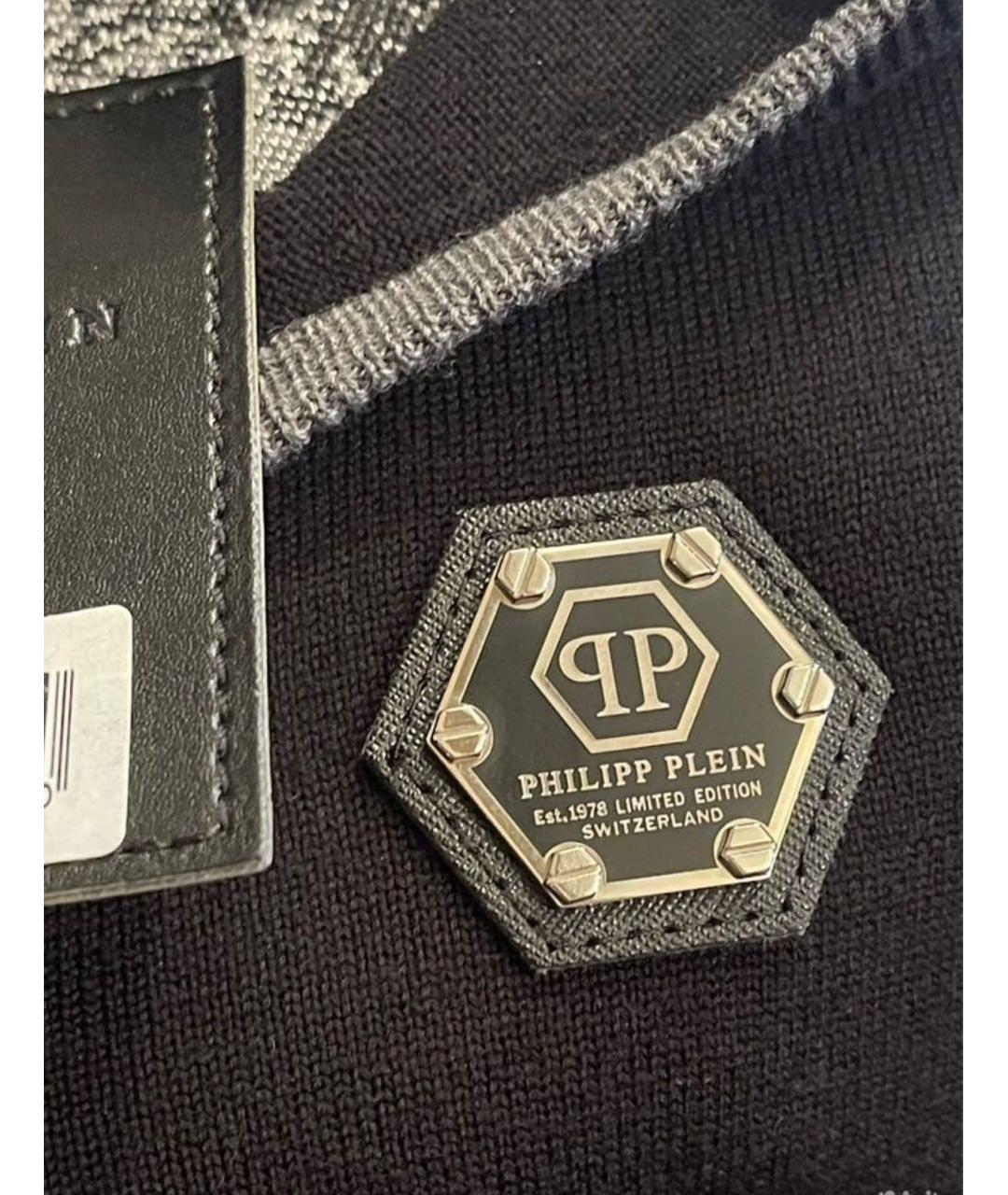 PHILIPP PLEIN Черный хлопковый джемпер / свитер, фото 5