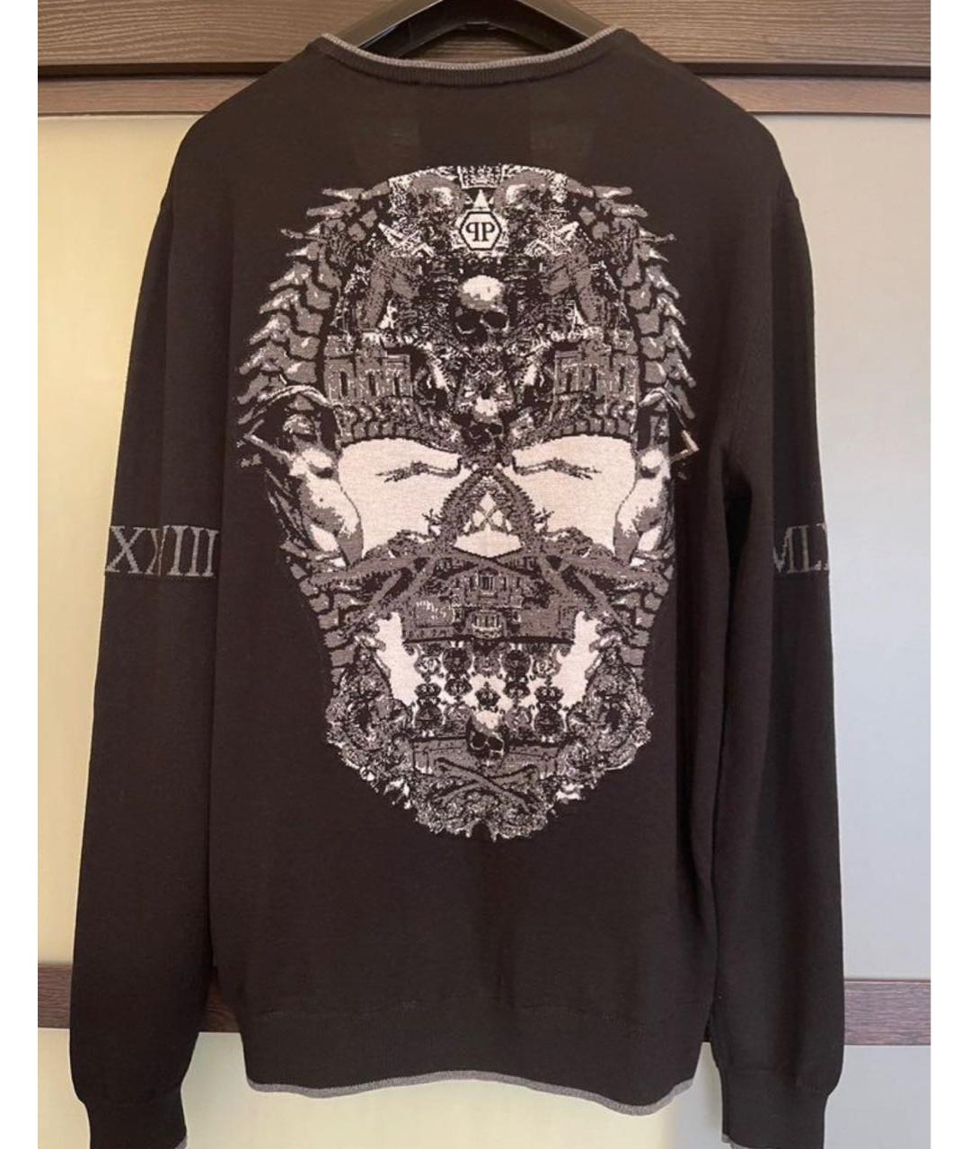 PHILIPP PLEIN Черный хлопковый джемпер / свитер, фото 2