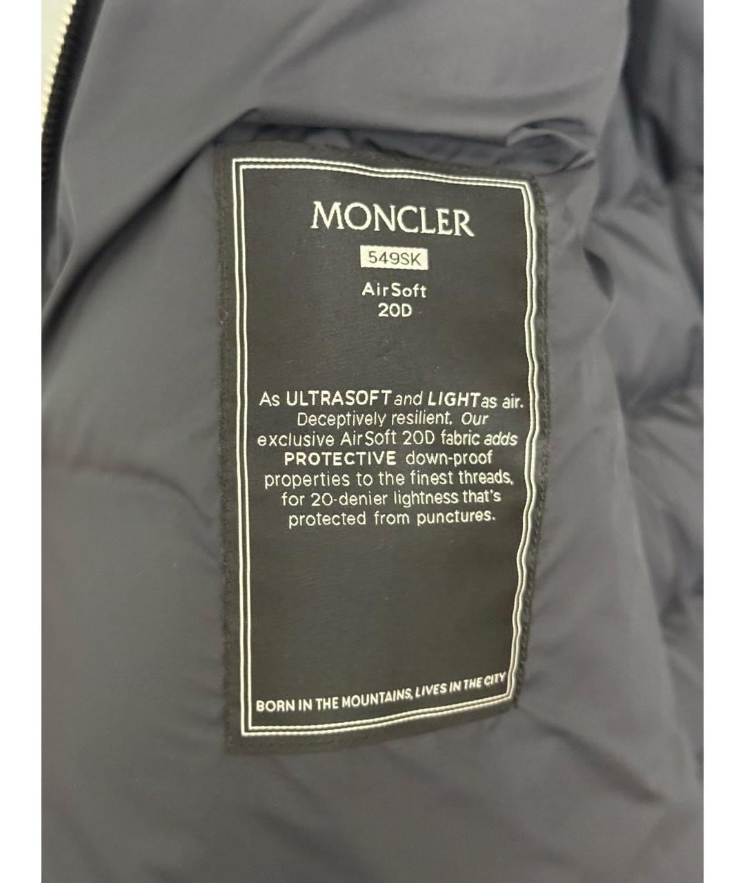 MONCLER Черный пуховик, фото 7