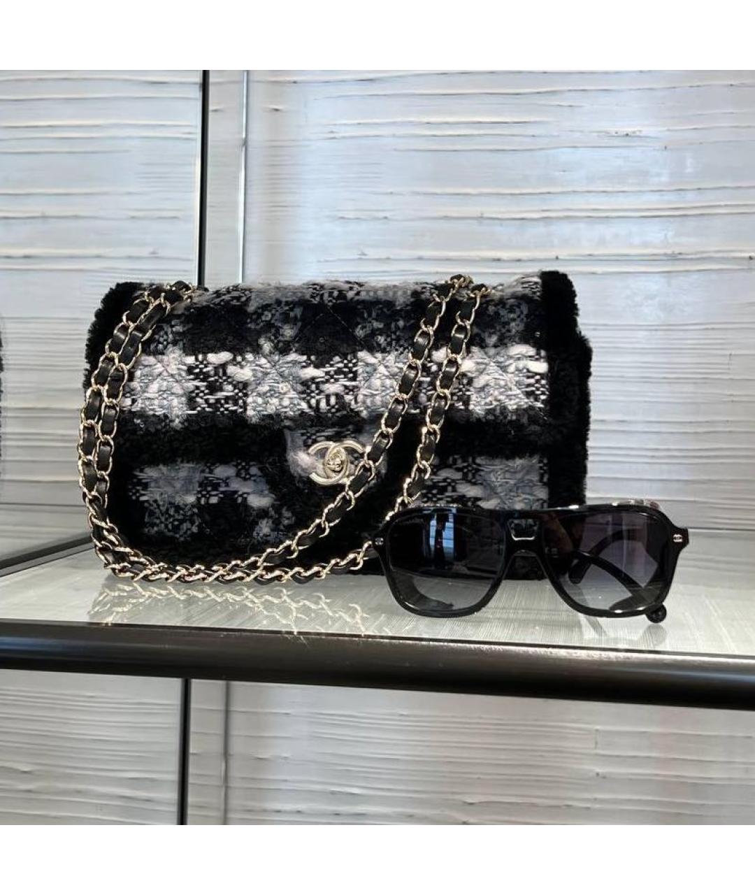 CHANEL Черные пластиковые солнцезащитные очки, фото 4