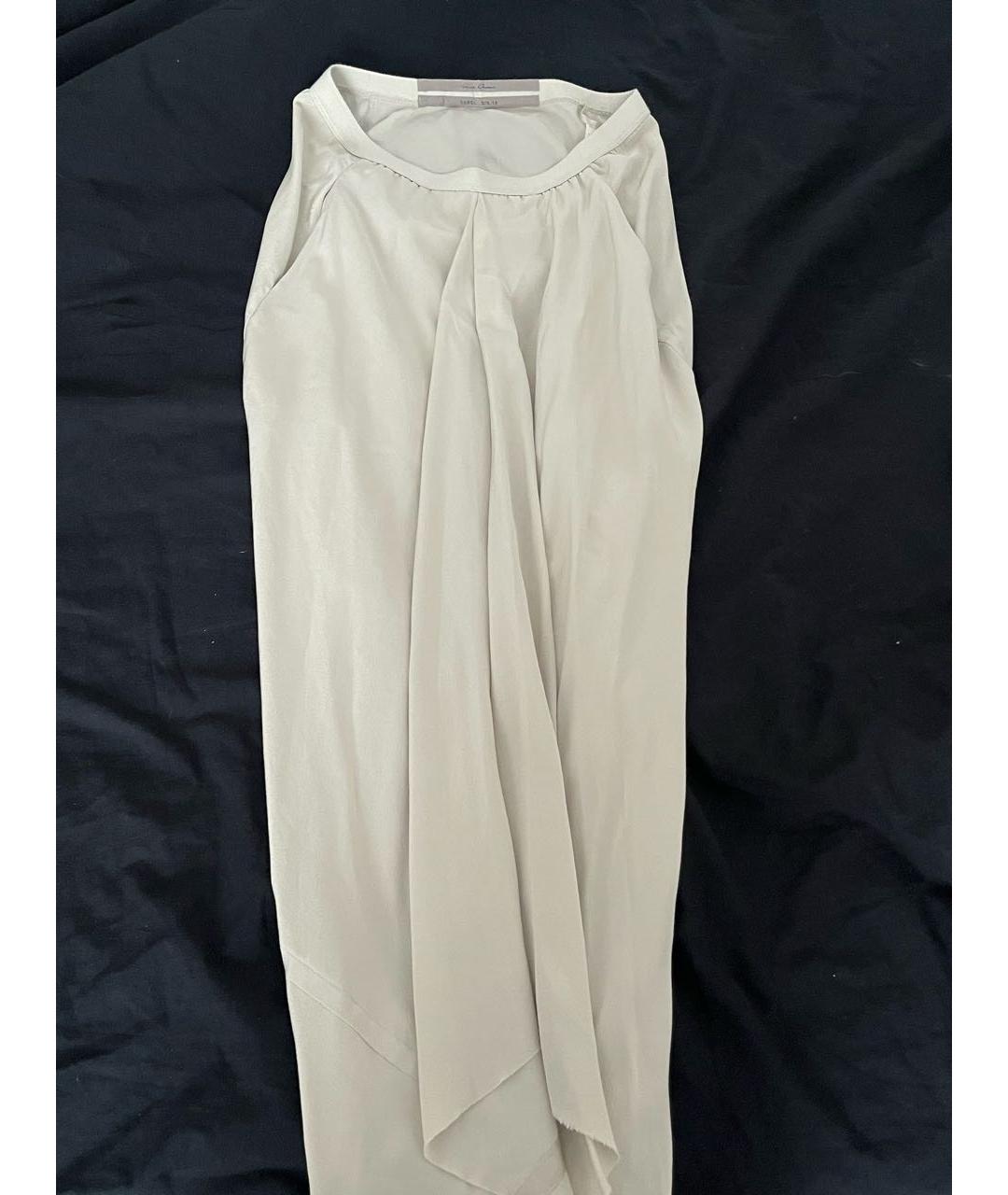 RICK OWENS Бежевая шелковая юбка макси, фото 3