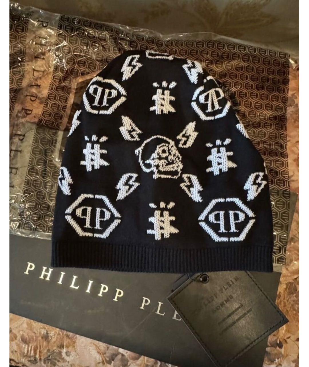 PHILIPP PLEIN Черная хлопковая шапка, фото 7