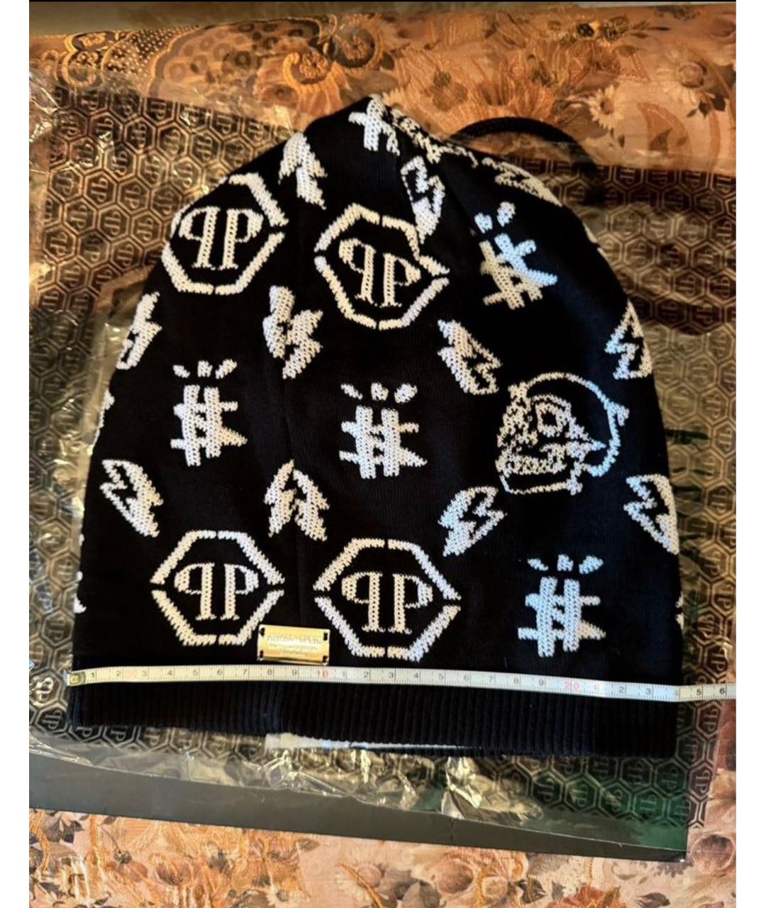 PHILIPP PLEIN Черная хлопковая шапка, фото 6