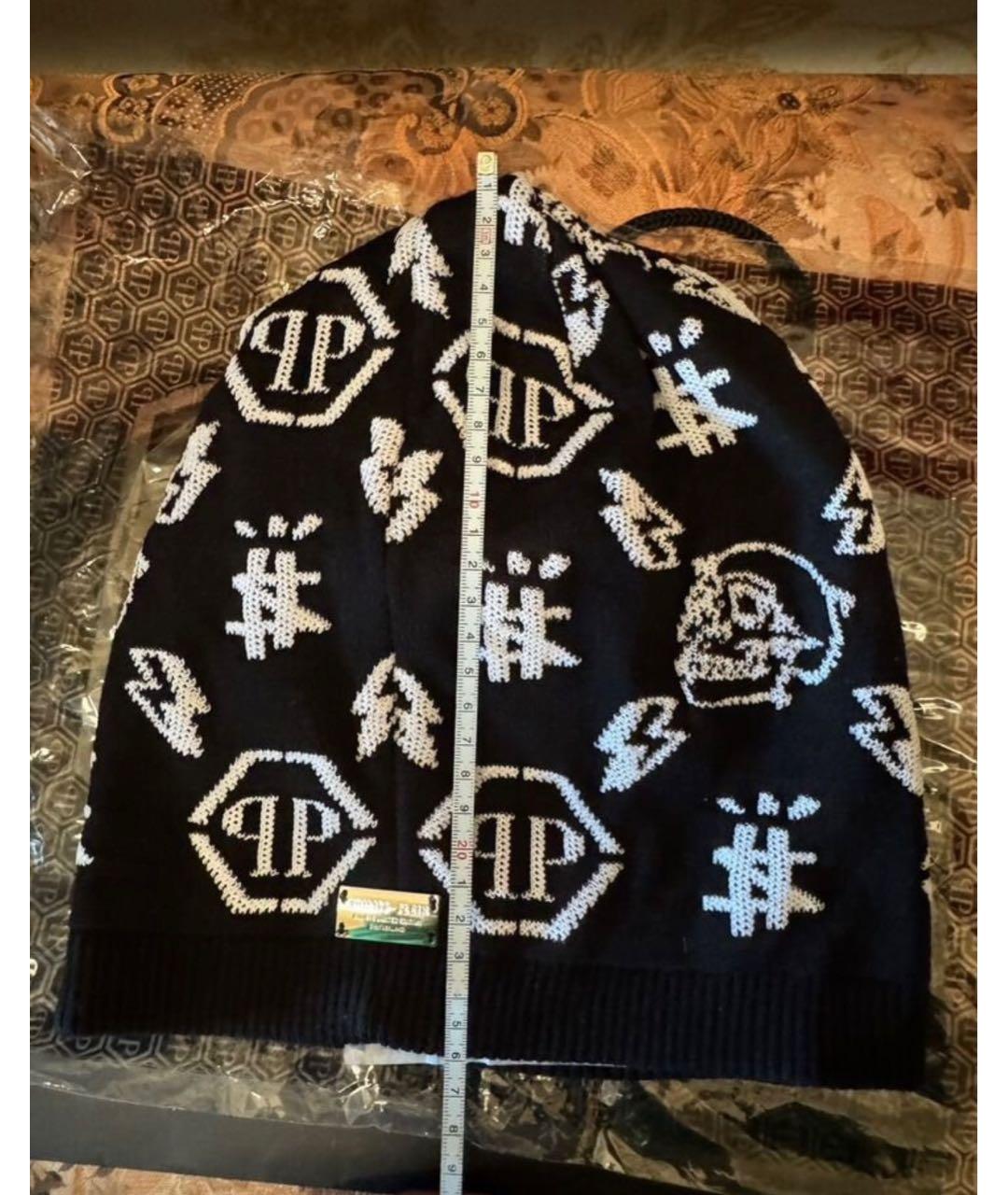 PHILIPP PLEIN Черная хлопковая шапка, фото 5